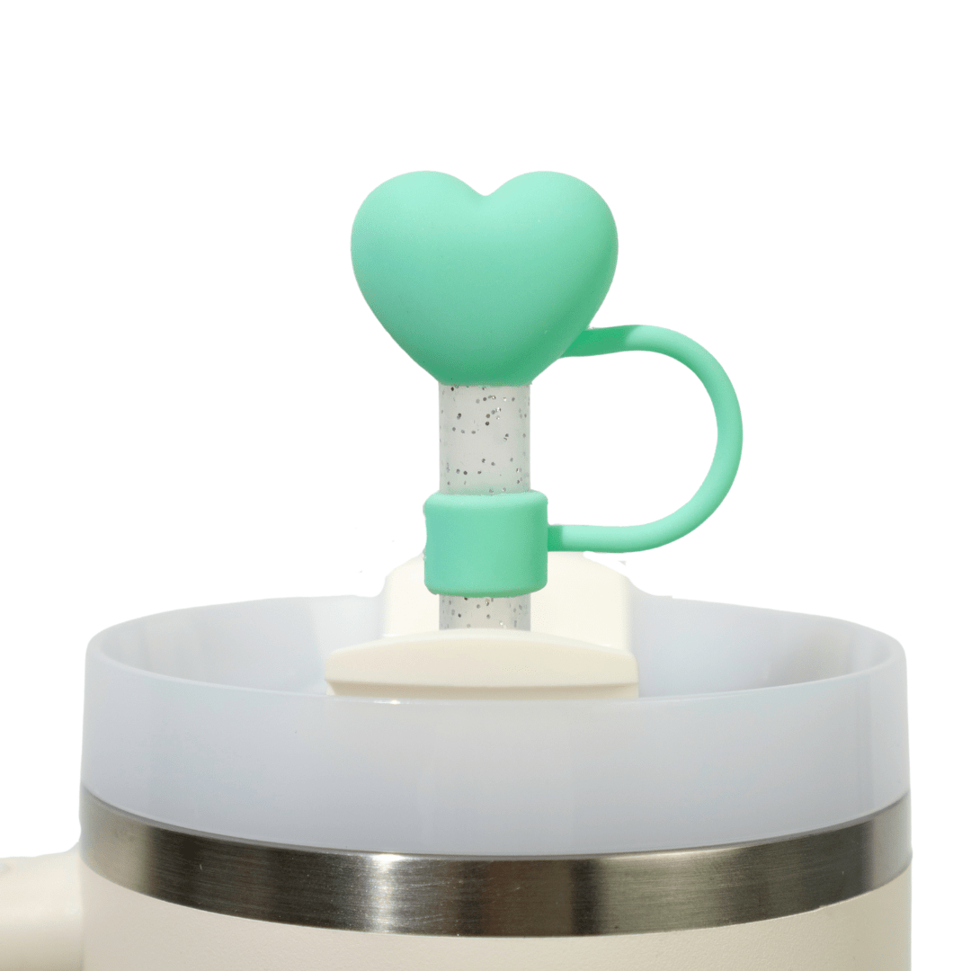 Hearts 4 - Pack Straw Toppers | | CharCharms Accessories