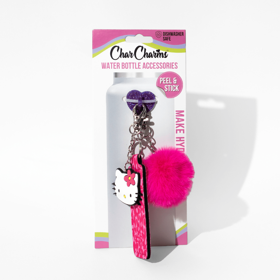 Adorable charm set with hot pink and white tones