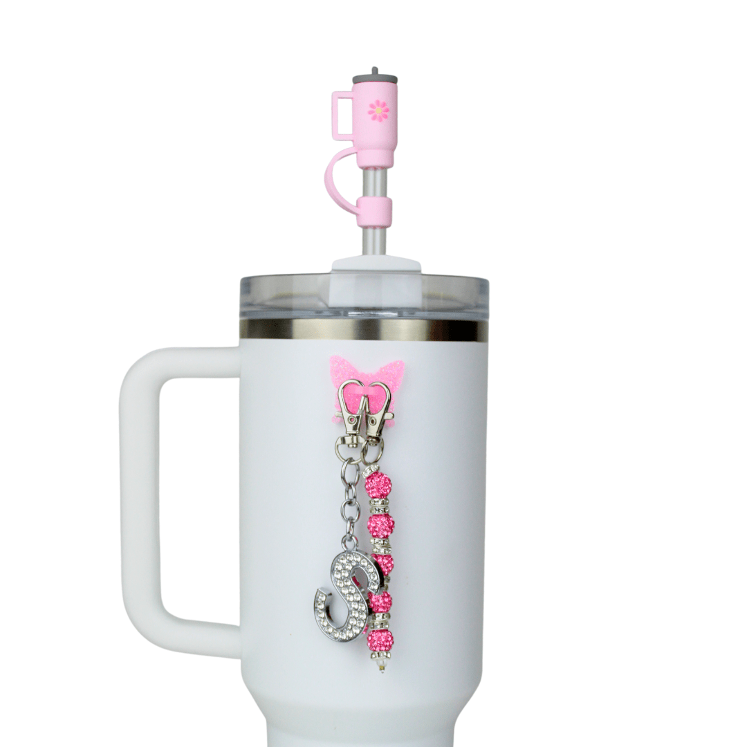 Light Pink Tumbler Straw Topper | | CharCharms Accessories