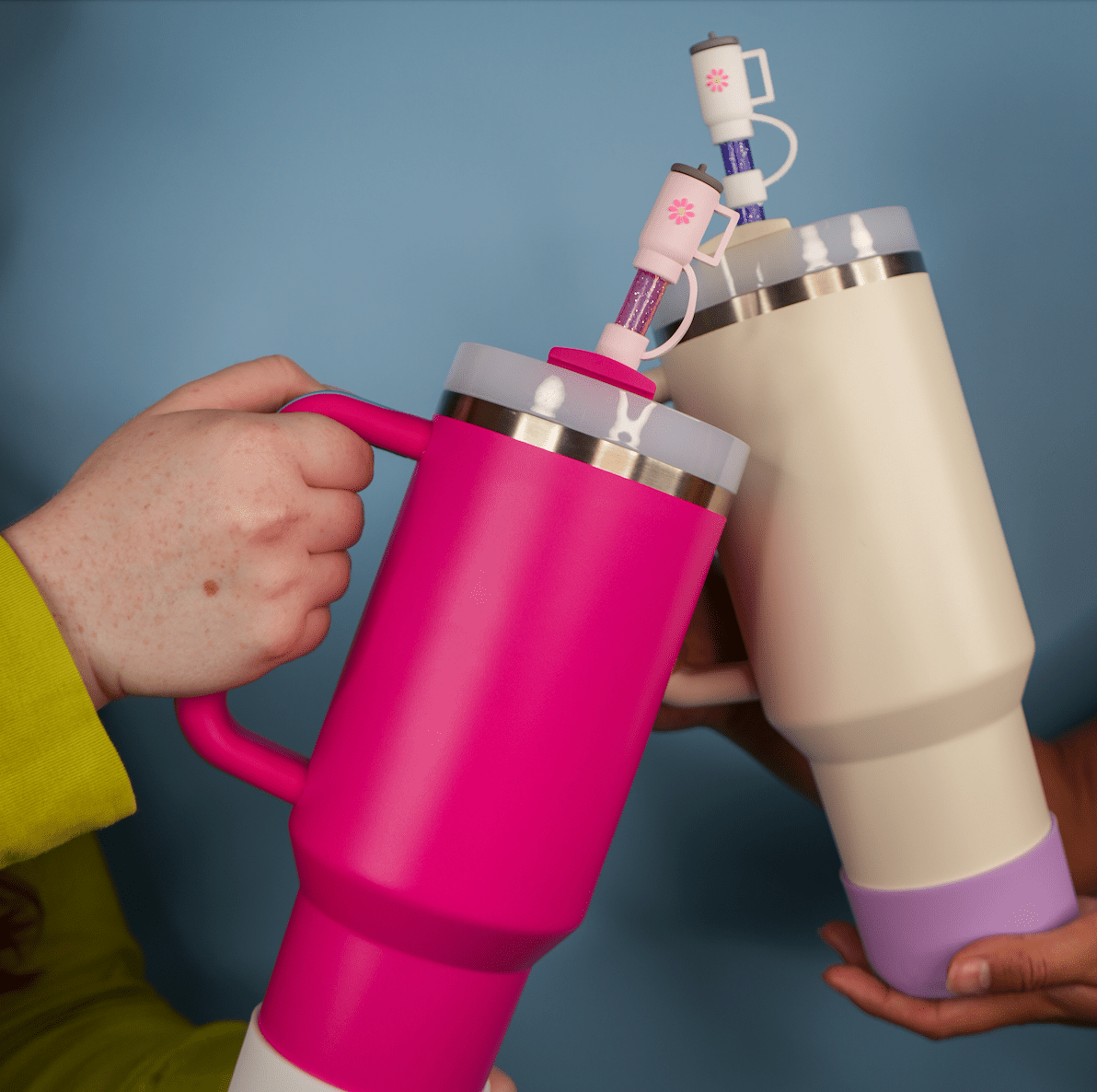 Light Pink Tumbler Straw Topper | | CharCharms Accessories
