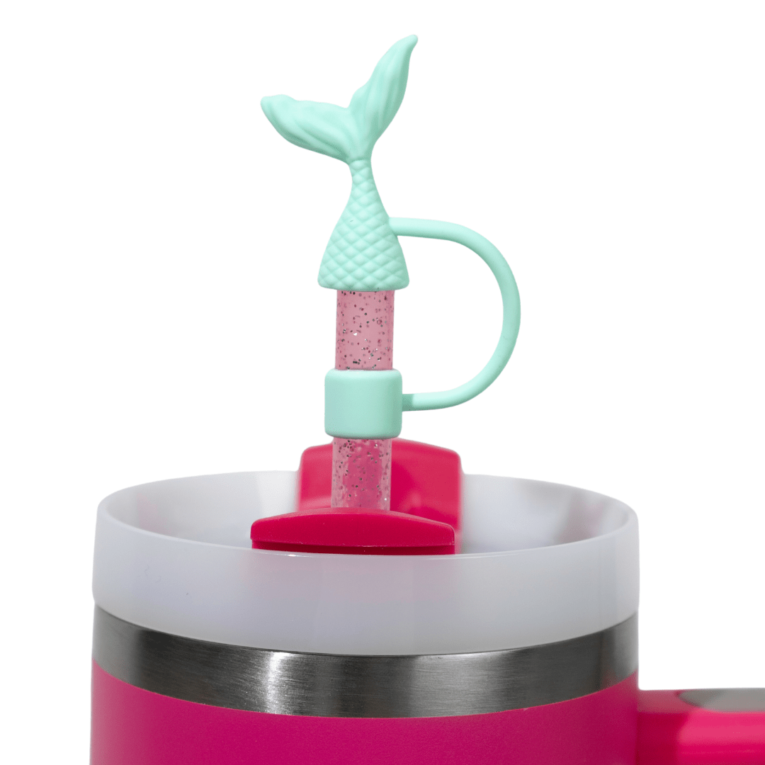 Mermaid Tail 4 - Pack Straw Toppers | | CharCharms Accessories