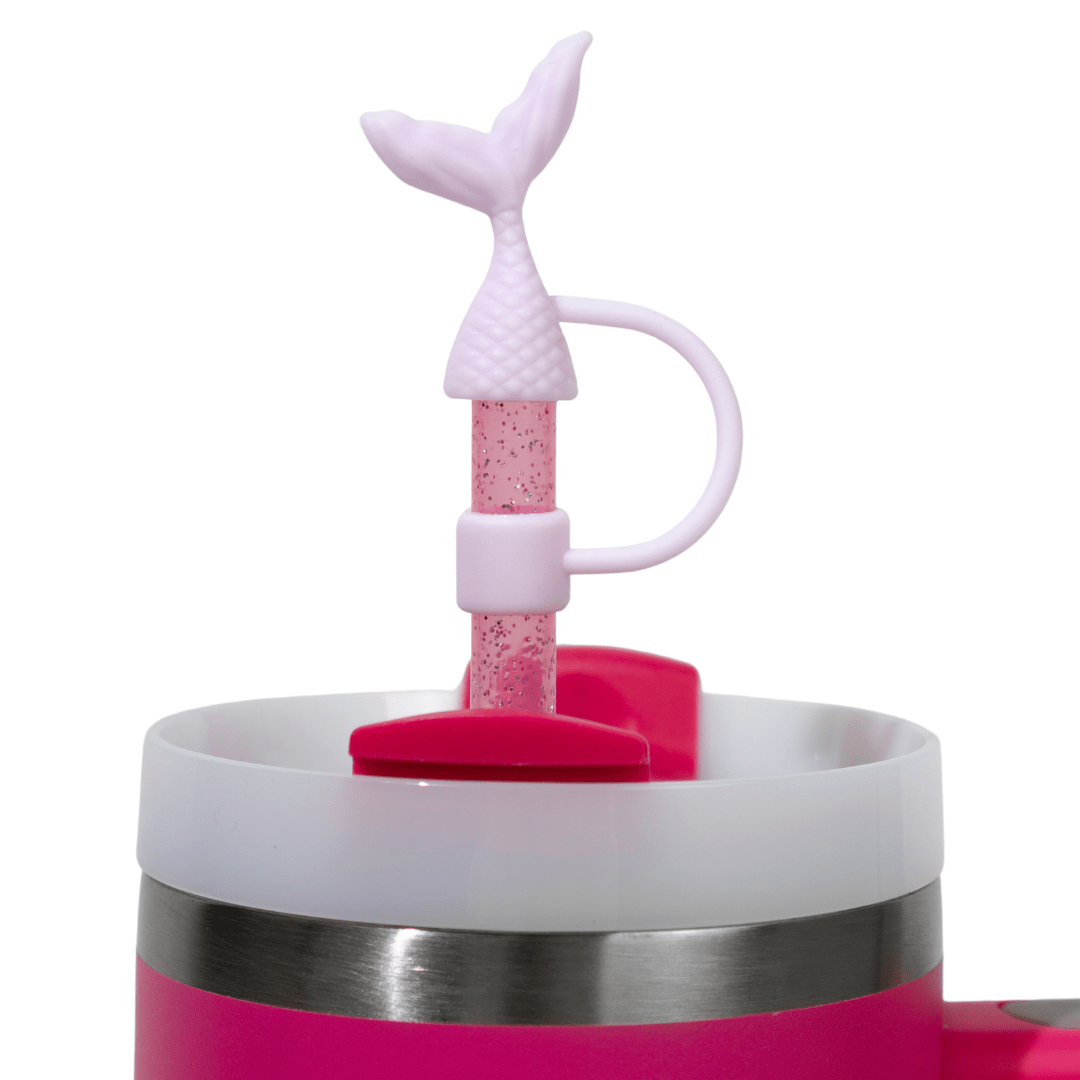 Mermaid Tail 4 - Pack Straw Toppers | | CharCharms Accessories