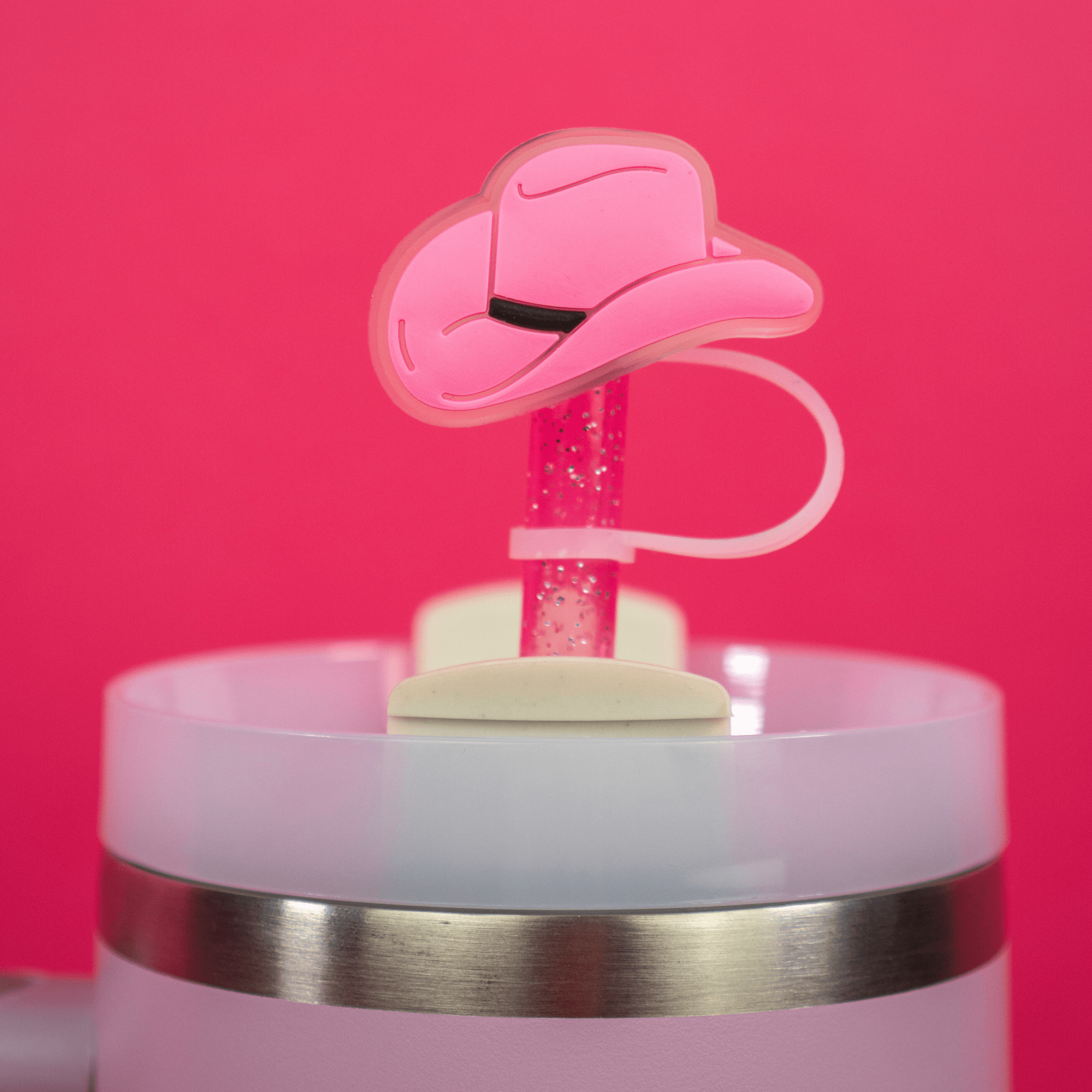 Neon Cowgirl Straw Topper (Lighted) | | CharCharms Accessories