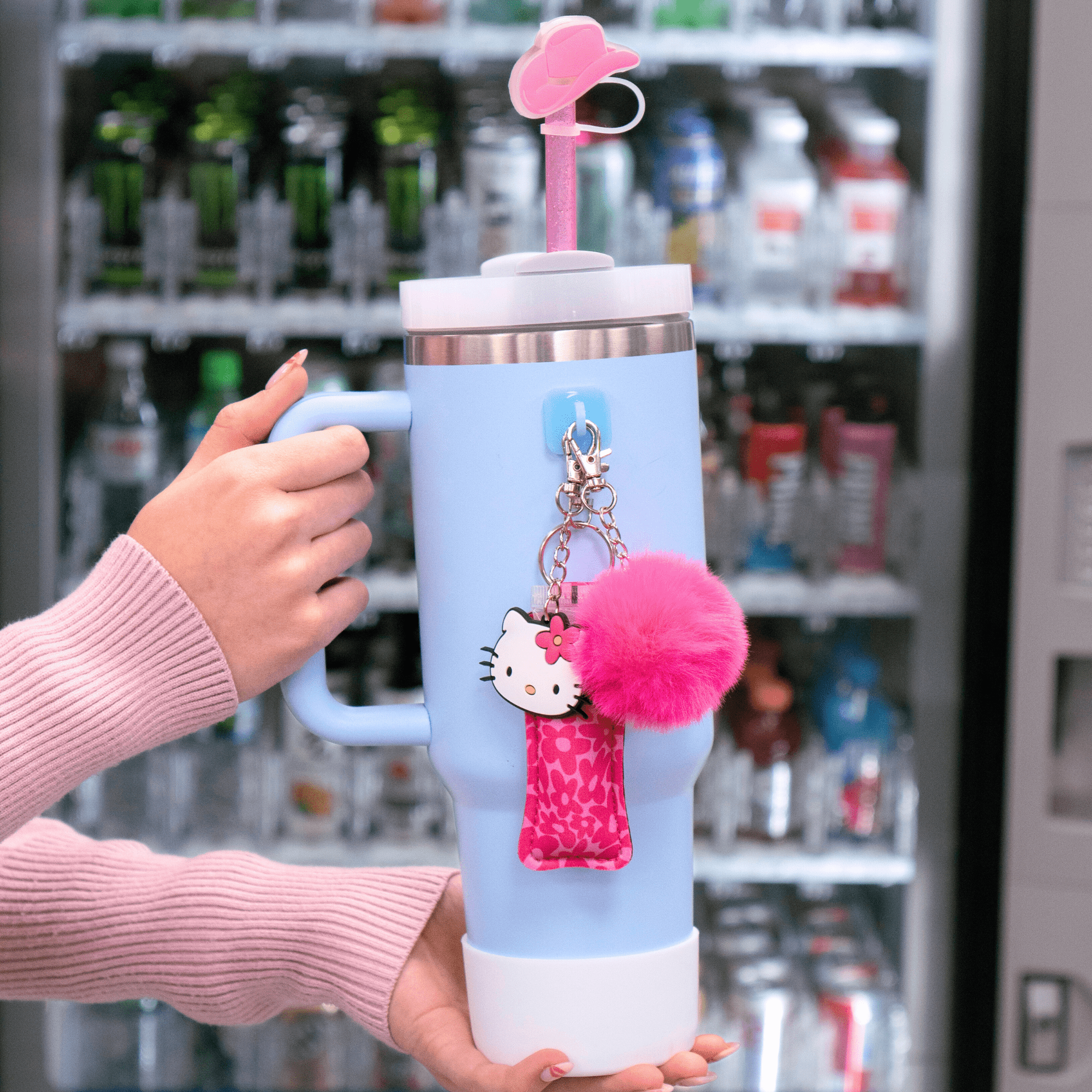 Neon Cowgirl Straw Topper (Lighted) | | CharCharms Accessories
