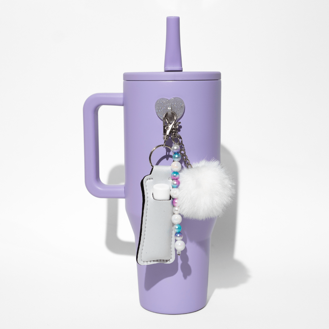 Elegant white pearl charm for tumblers