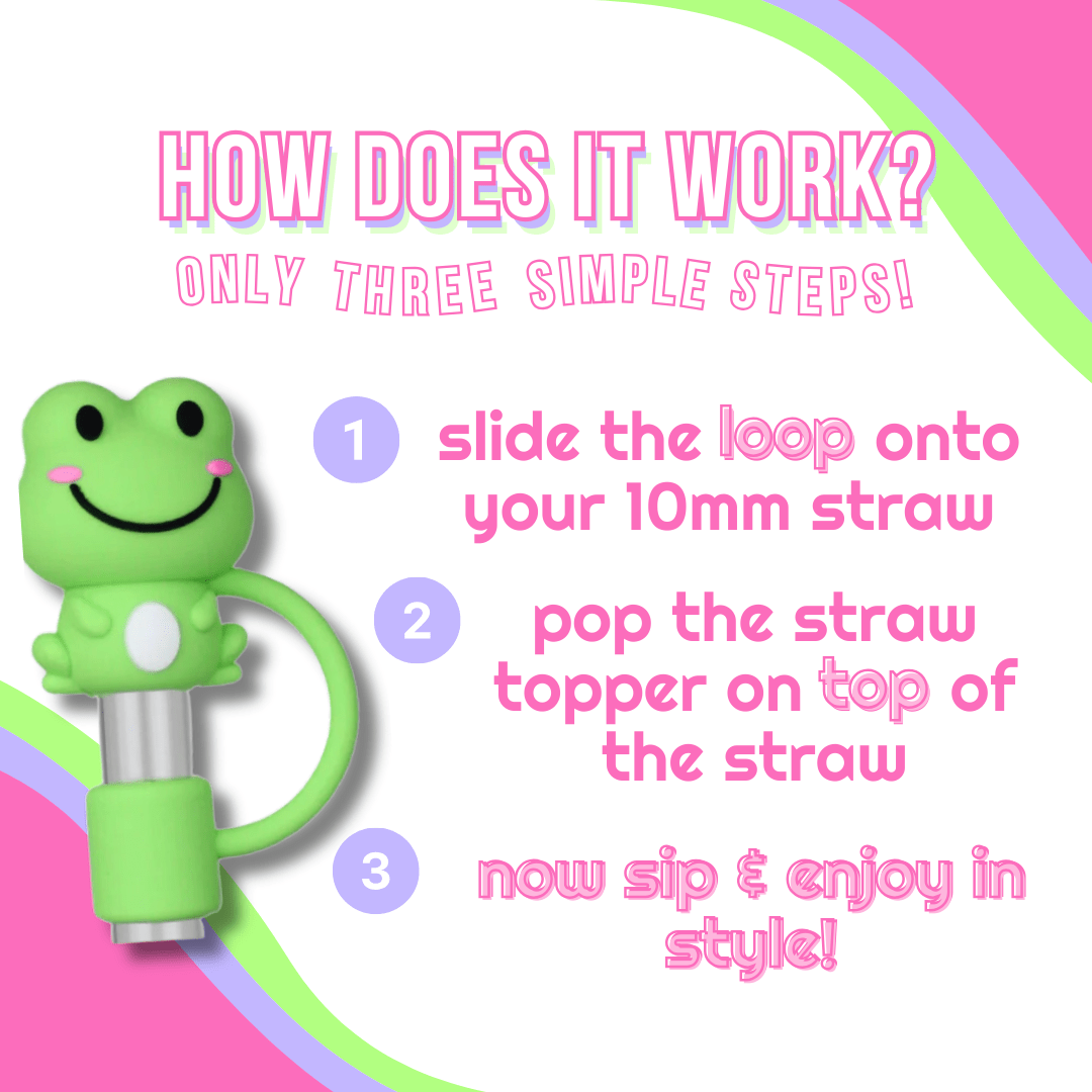 Piggy Straw Topper | | CharCharms Accessories