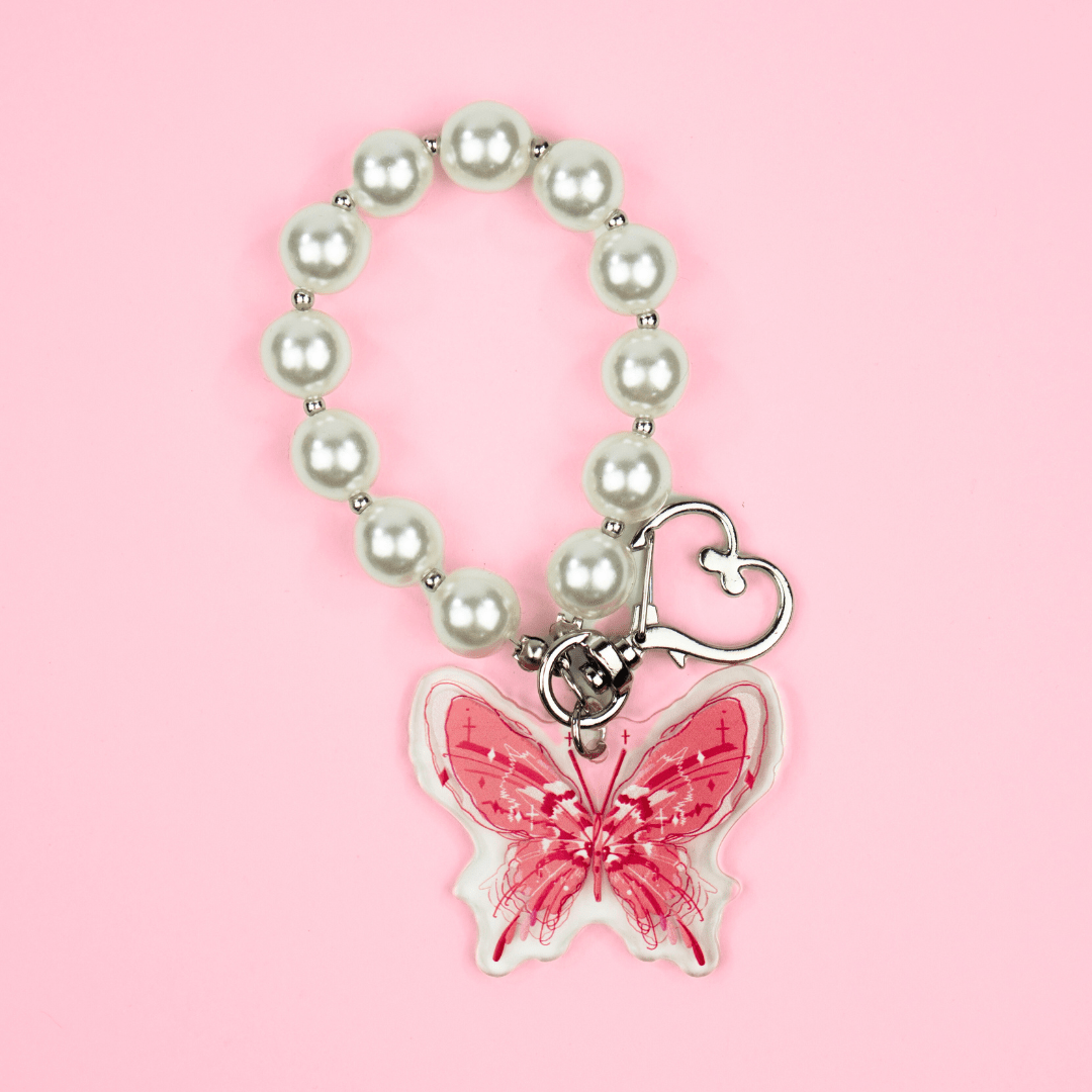 Pink Butterfly Bag Charm | | CharCharms Accessories