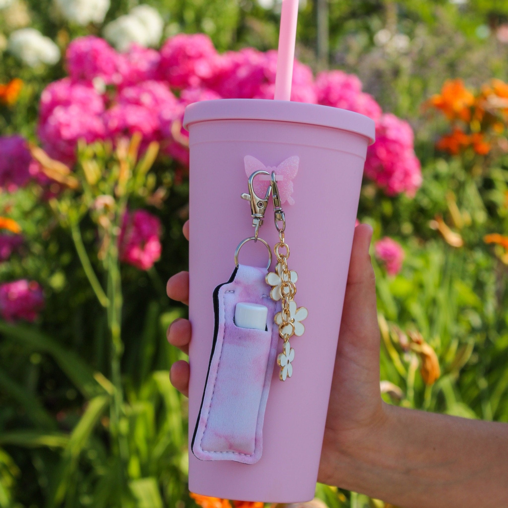 Pink Marble Lip Gloss Holder | Chapstick Holder | CharCharms Accessories