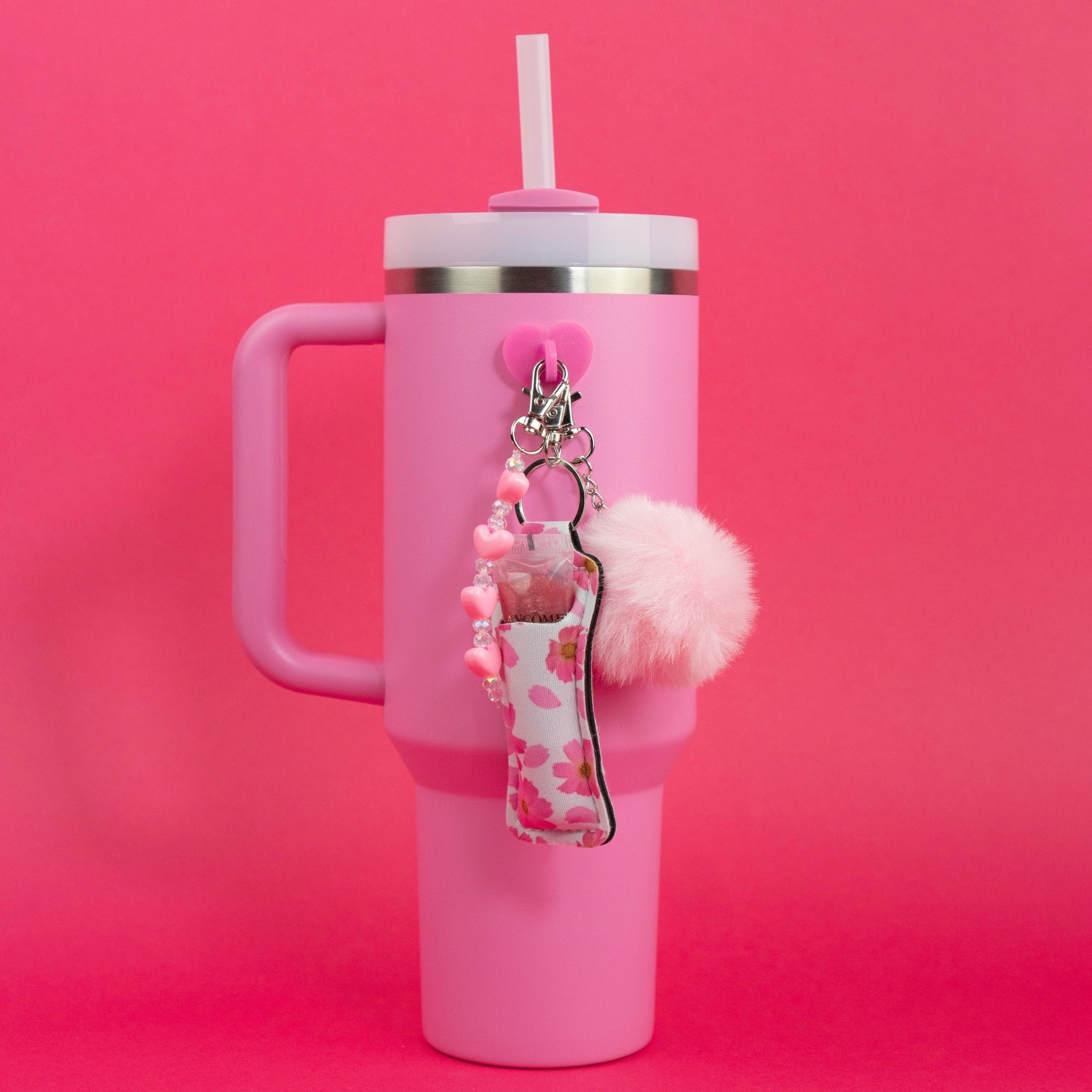 Chapstick holder with floral design