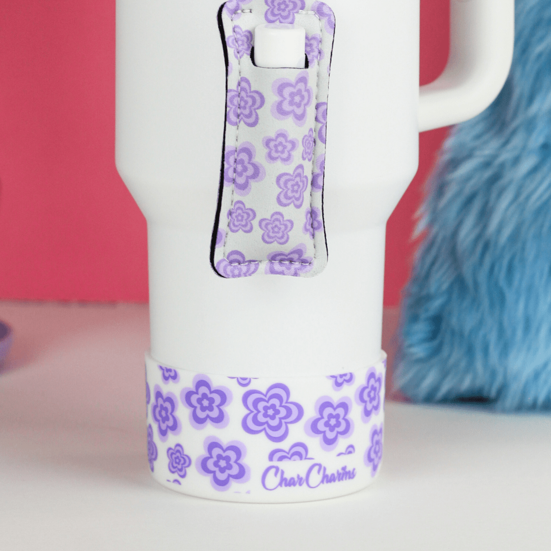 Purple Flower Bottle Boot | | CharCharms Accessories