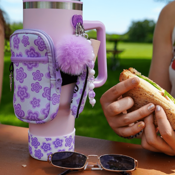 Purple Flower Bottle Boot | | CharCharms Accessories