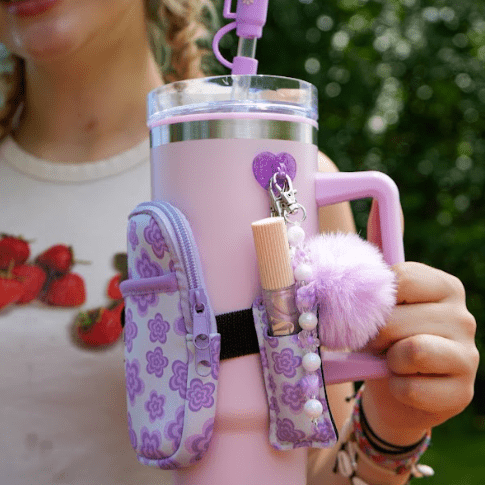 Purple Flower Lip Gloss Holder | | CharCharms Accessories