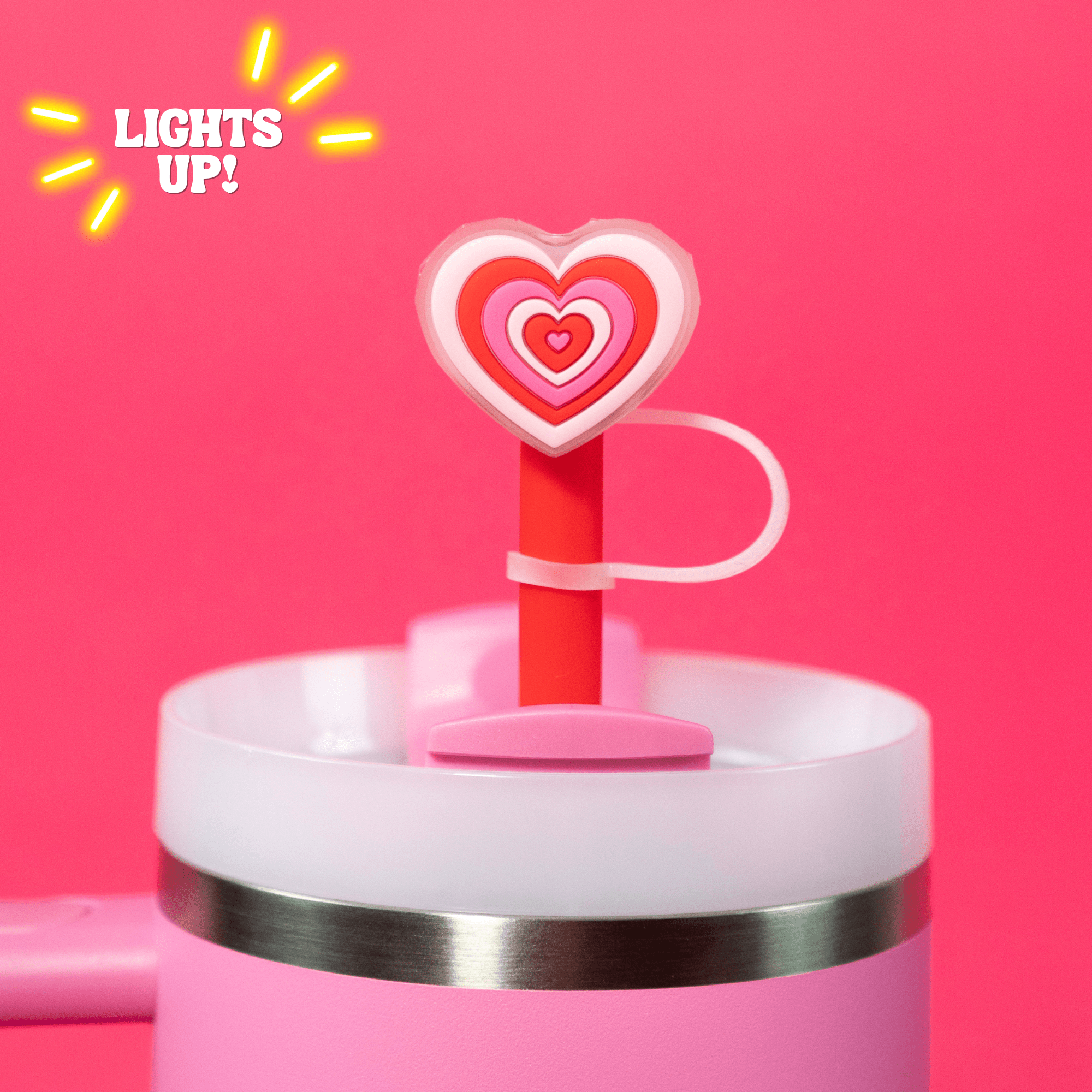 Radiant Heart Straw Topper (Lighted) | | CharCharms Accessories