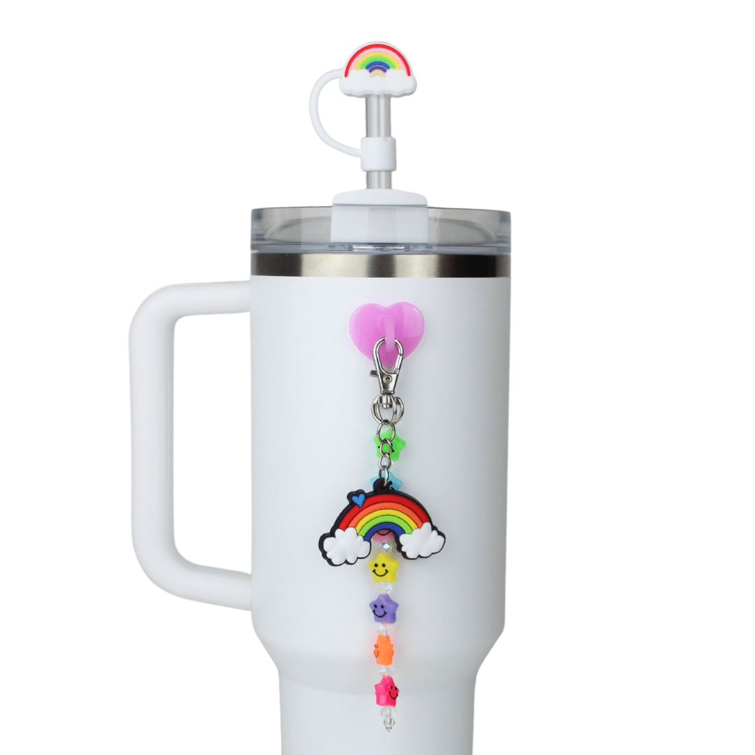 Rainbow Straw Topper | | CharCharms Accessories