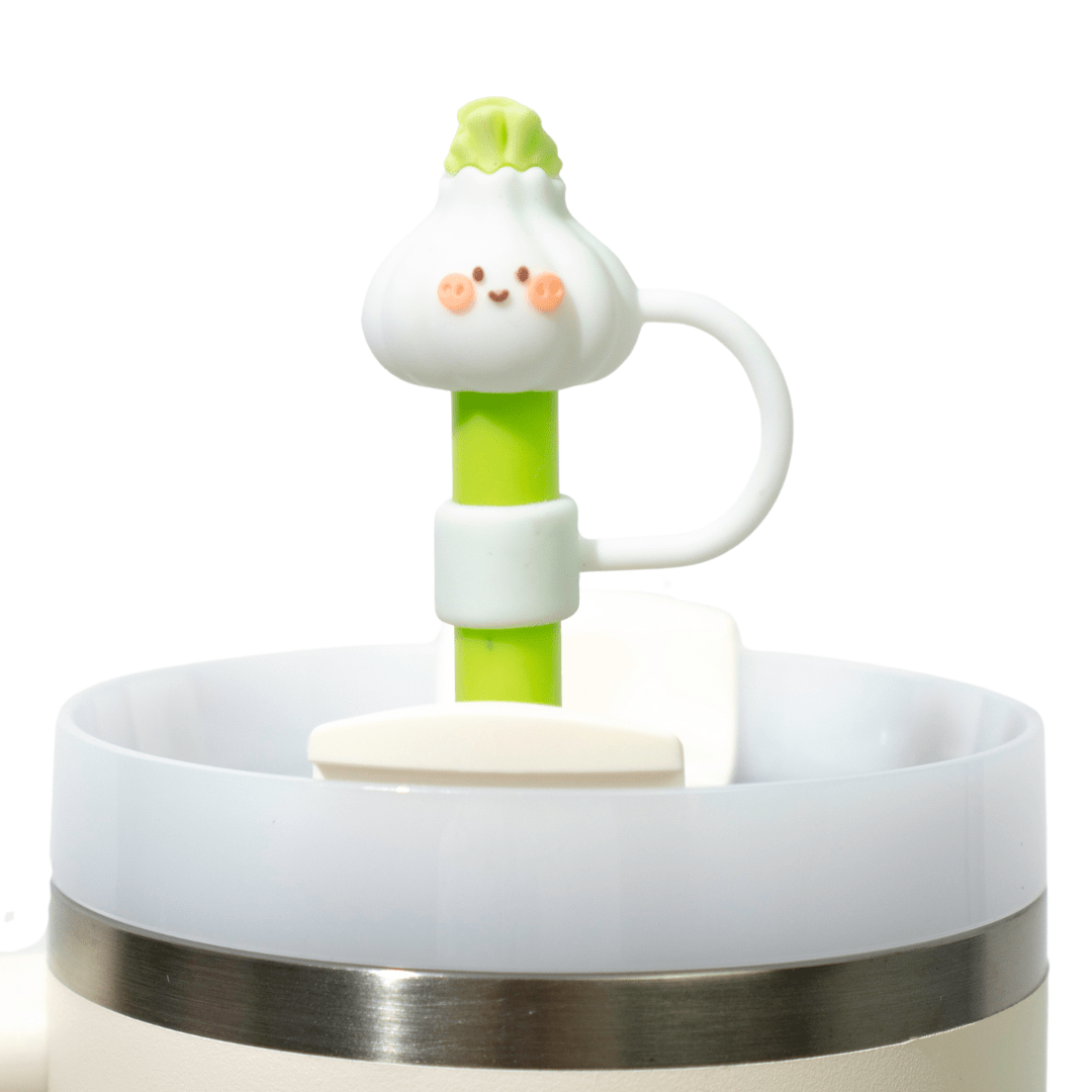 Silly Sprouts 4 - Pack Straw Toppers | | CharCharms Accessories