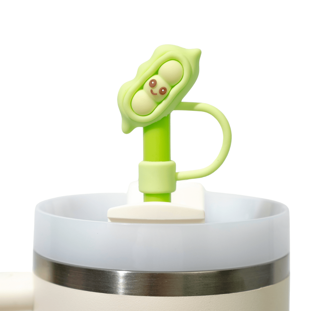 Silly Sprouts 4 - Pack Straw Toppers | | CharCharms Accessories