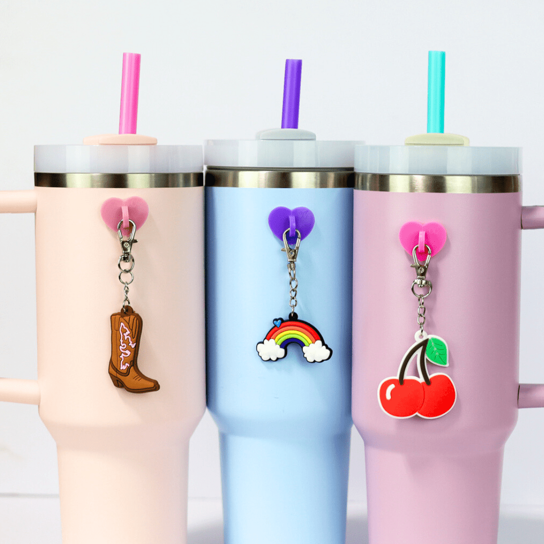 Solid Variety 3 Pack - Heart Stick - On Hooks | | CharCharms Accessories