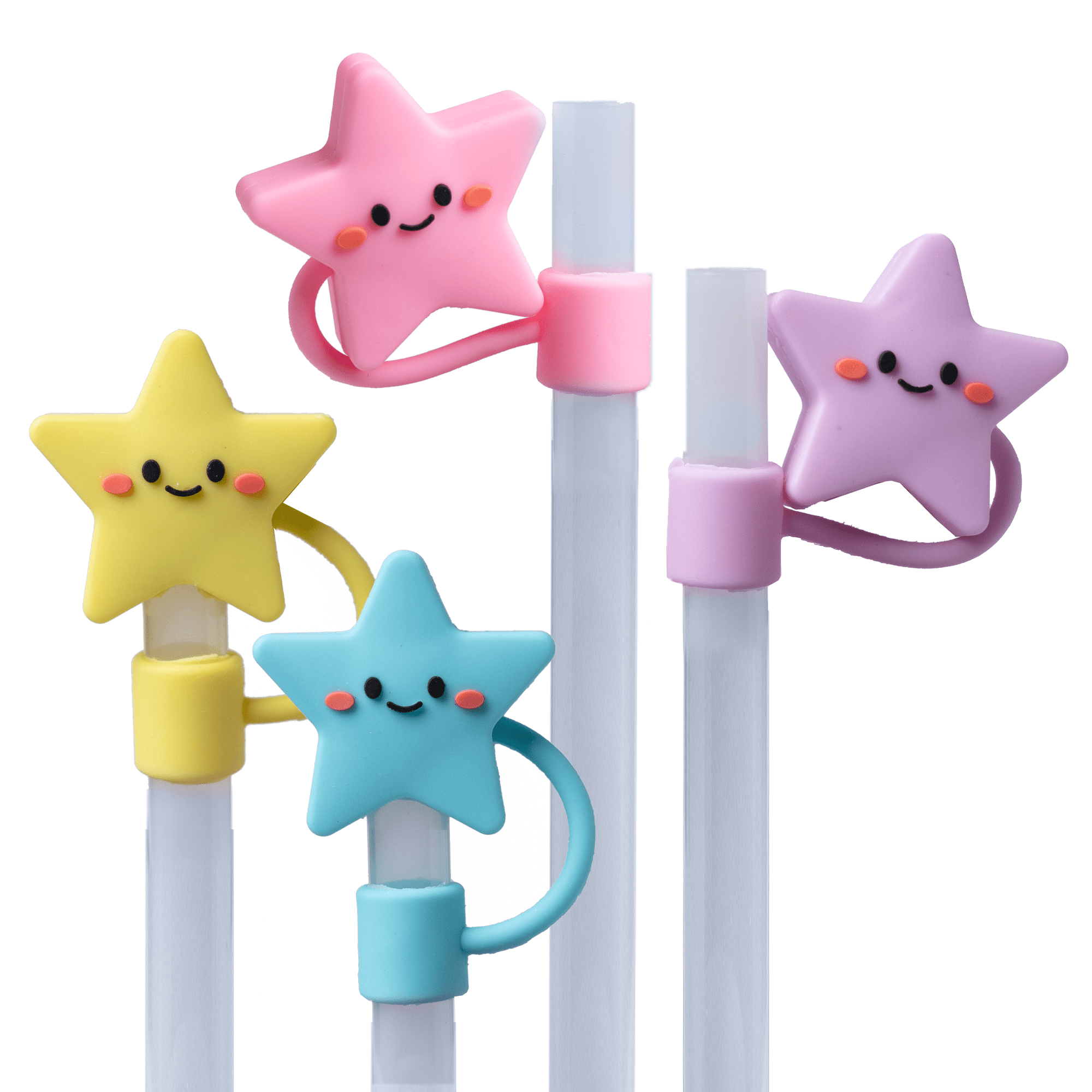 Star 4 - Pack Straw Topper | | CharCharms Accessories