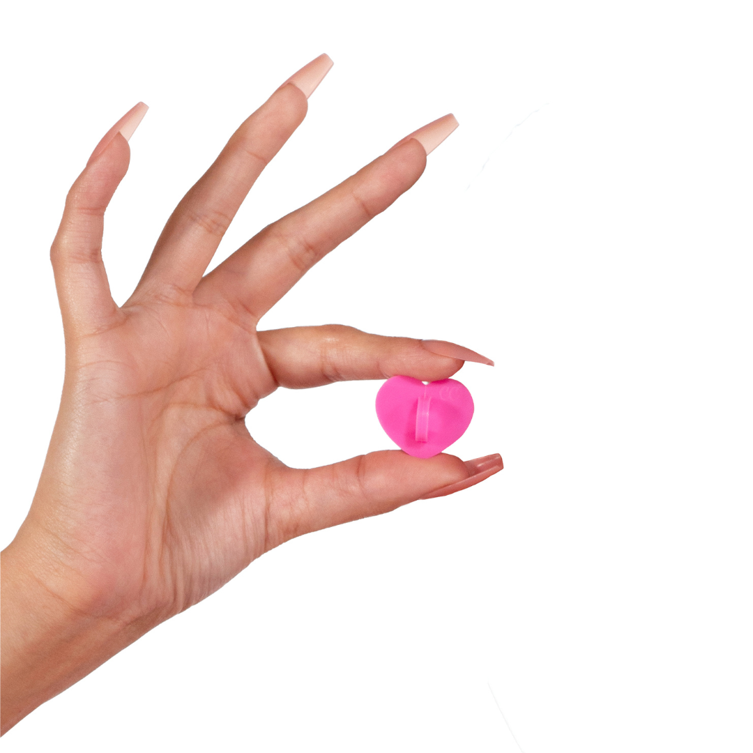 Hot Pink Heart Stick-On Hook