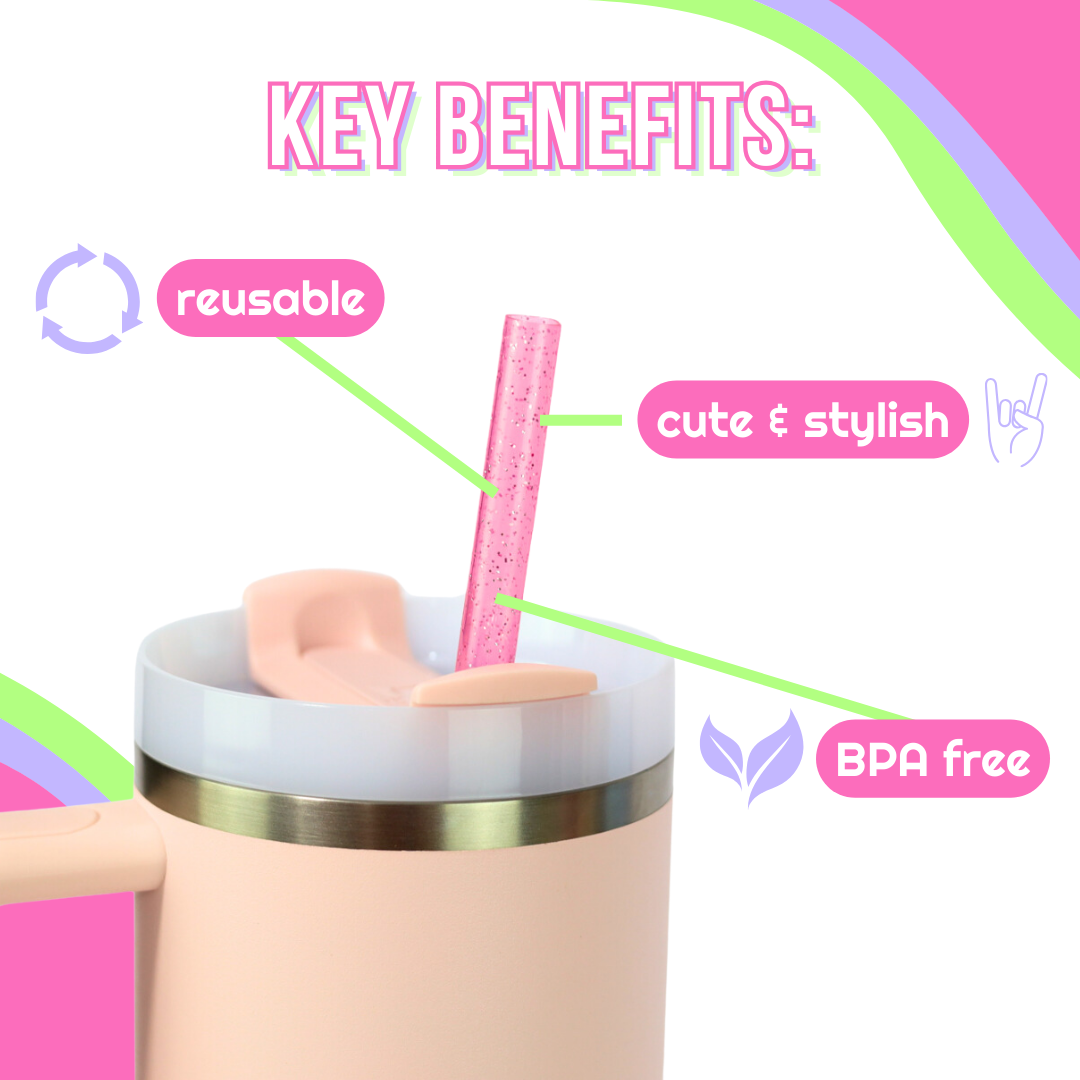 30oz Color Changing Tumbler Straws