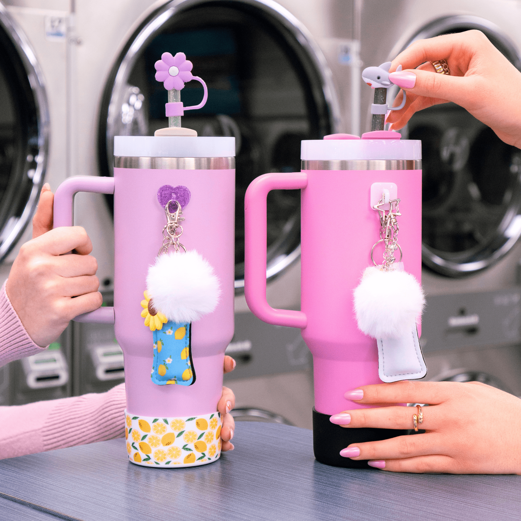 Nature-inspired charm set with sunflower accents