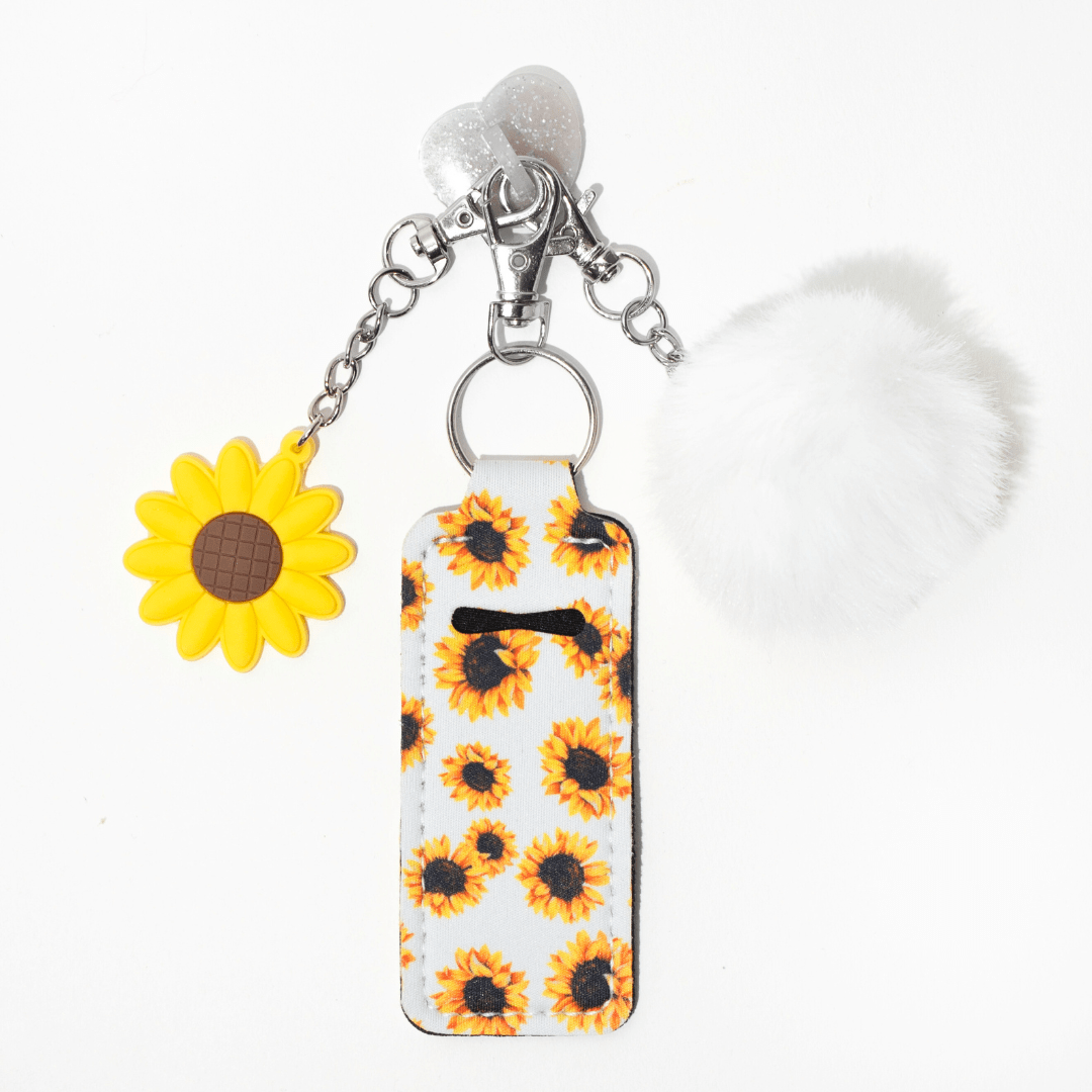Cheerful water bottle charm set with yellow accents