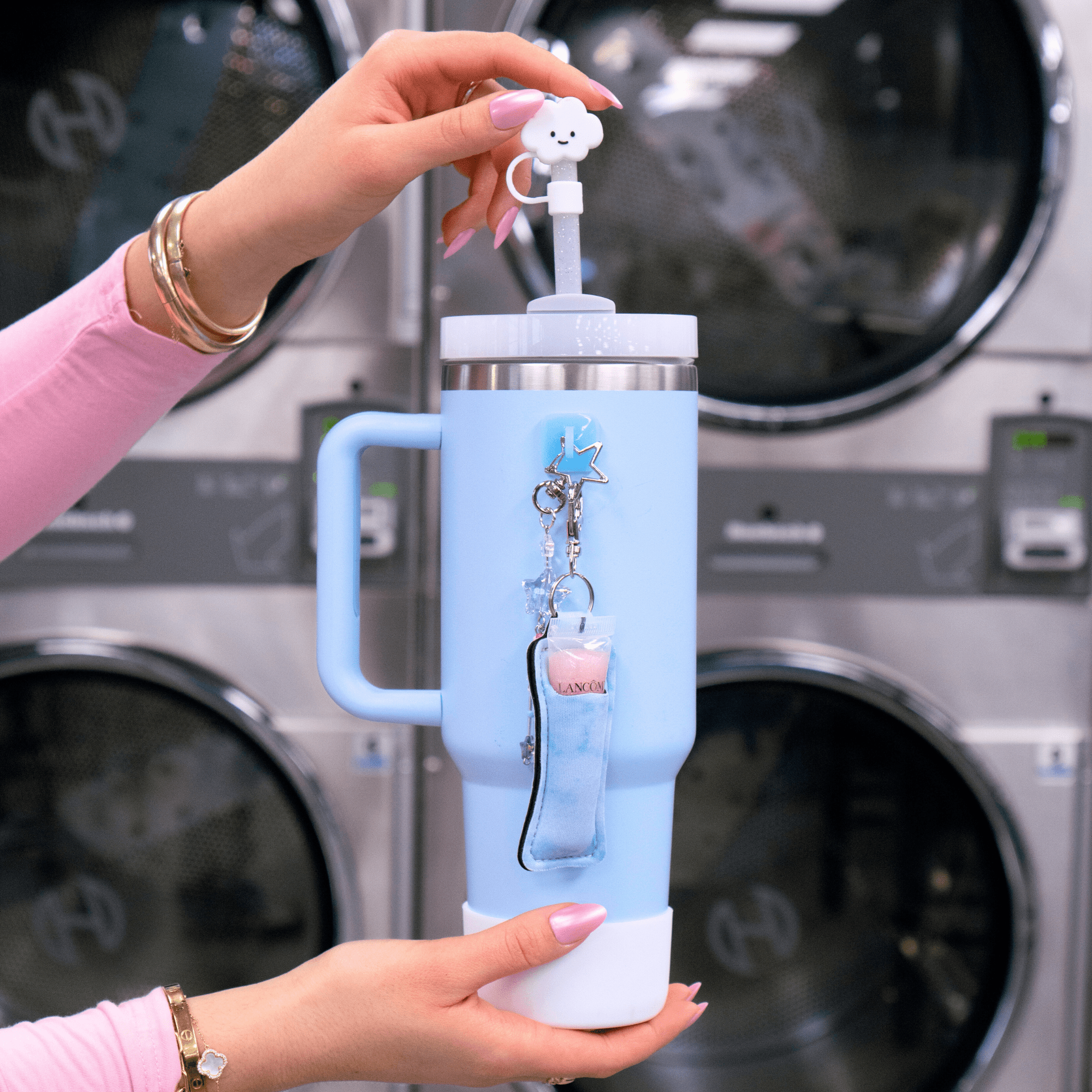 White Cloud Straw Topper | | CharCharms Accessories