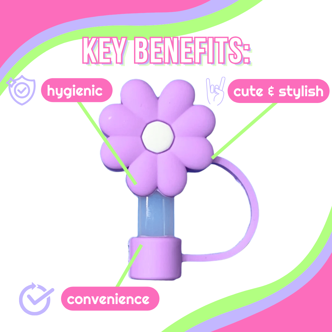 White Cloud Straw Topper | | CharCharms Accessories