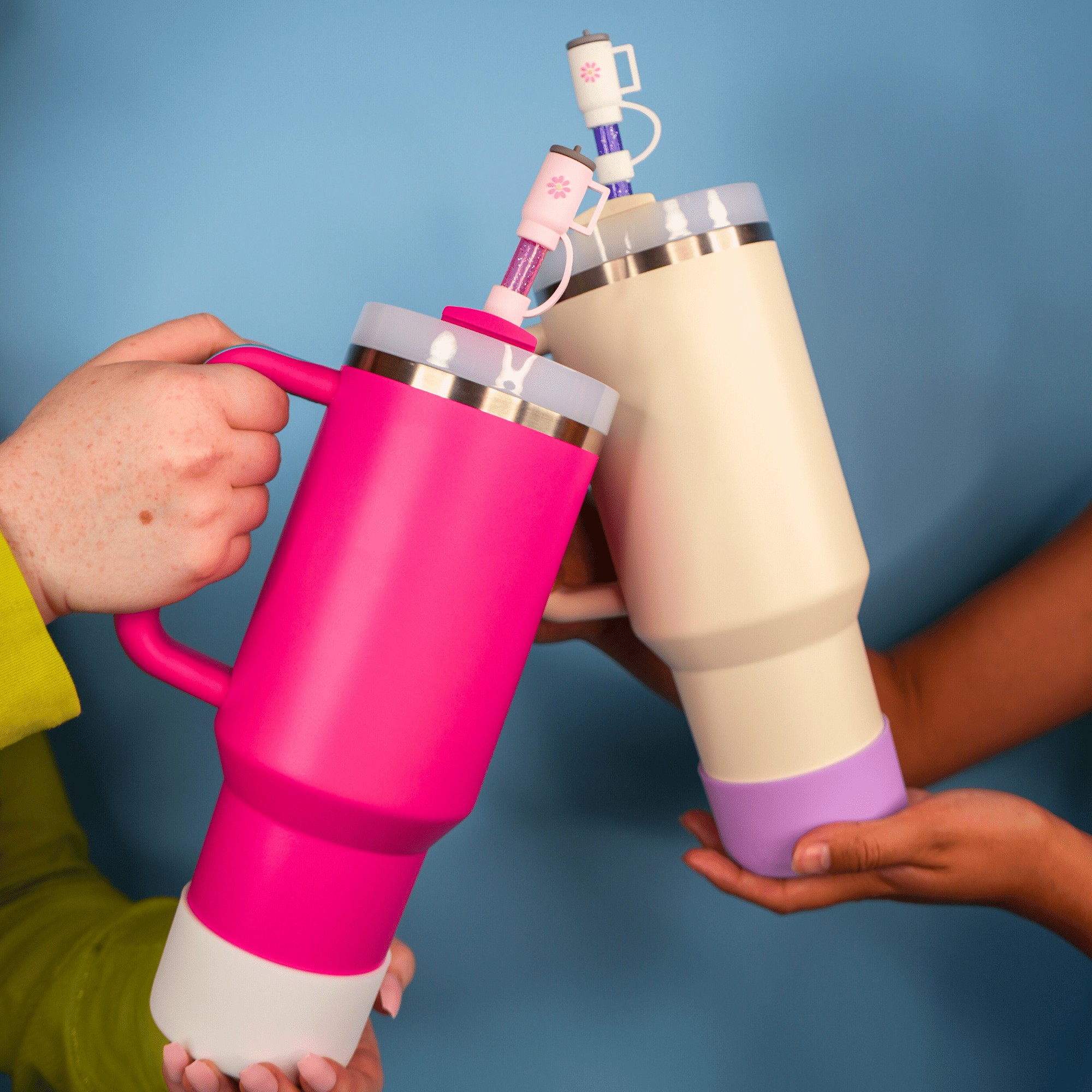 White Tumbler Straw Topper | | CharCharms Accessories