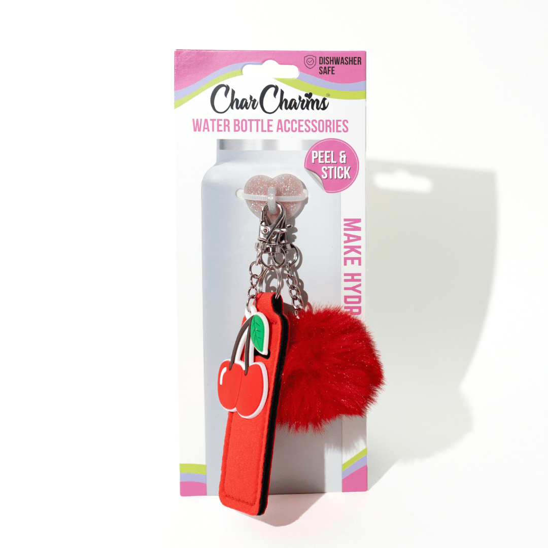 Vibrant charm bundle with red pom-pom
