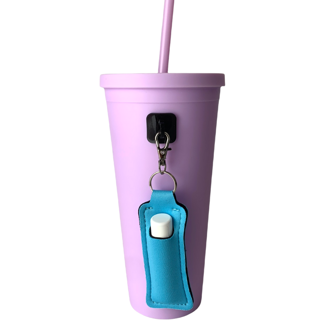 Blue Chapstick Holder Water Bottle Accessory