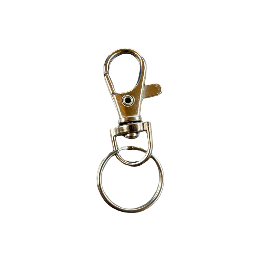 Large Key Charm and Bar Key Ring