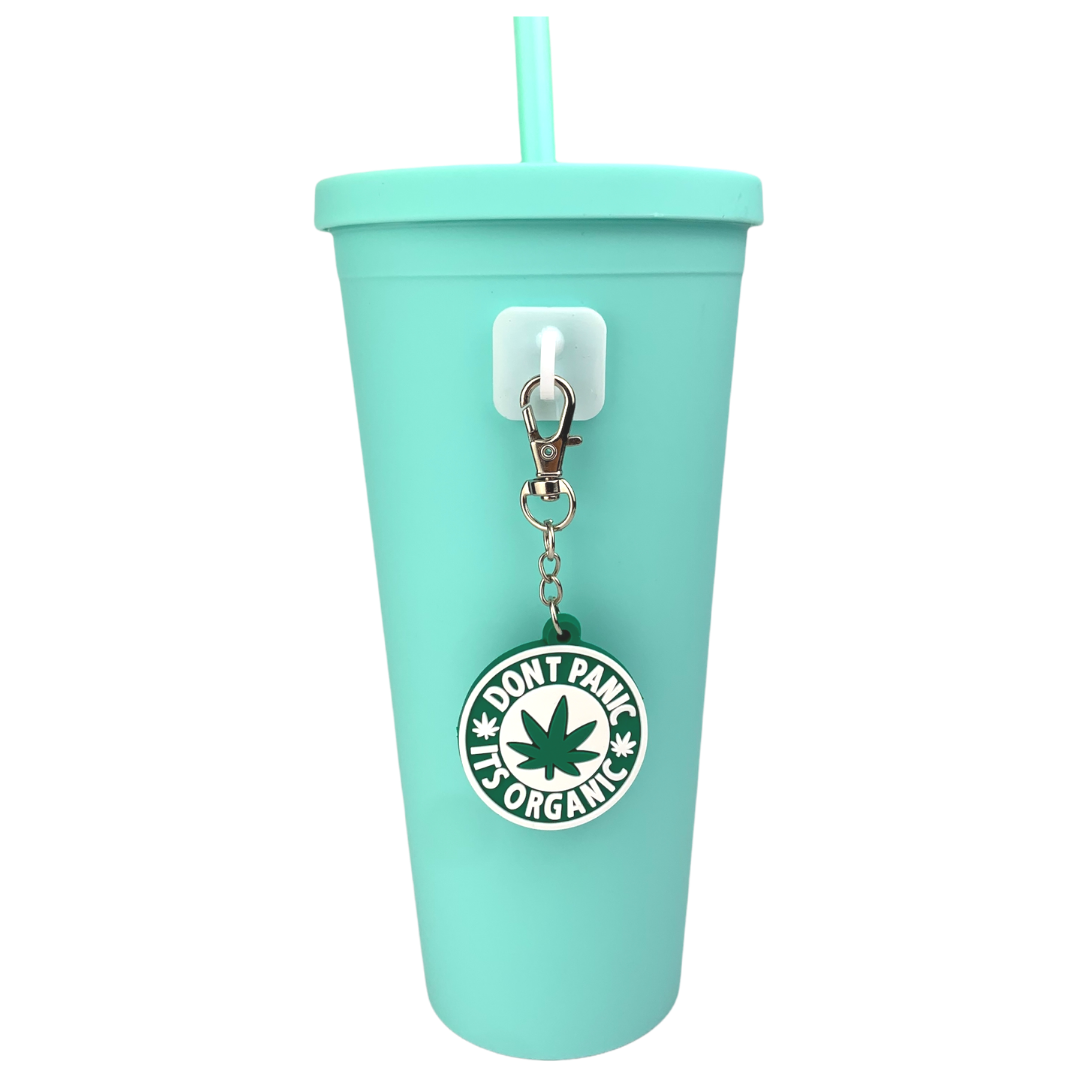 CBD, Weed, Organic, Greens Don't Panic Its Organic Water Bottle Accessory Charm