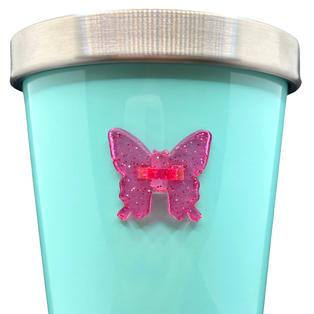CharCharms Water Bottle Accessories - Whimsical Butterfly Bottle