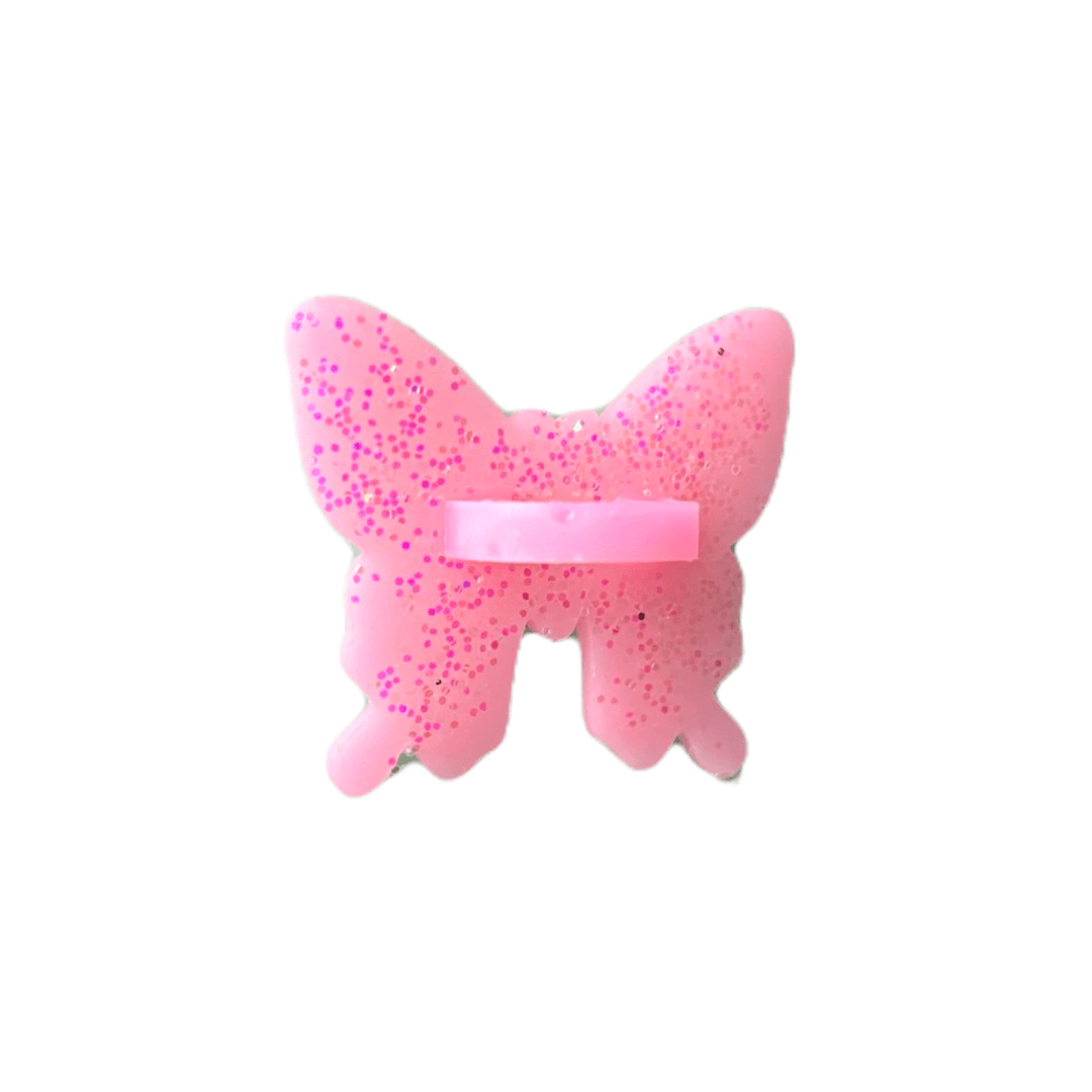 CharCharms Pink Glitter Butterfly Water Bottle Hook
