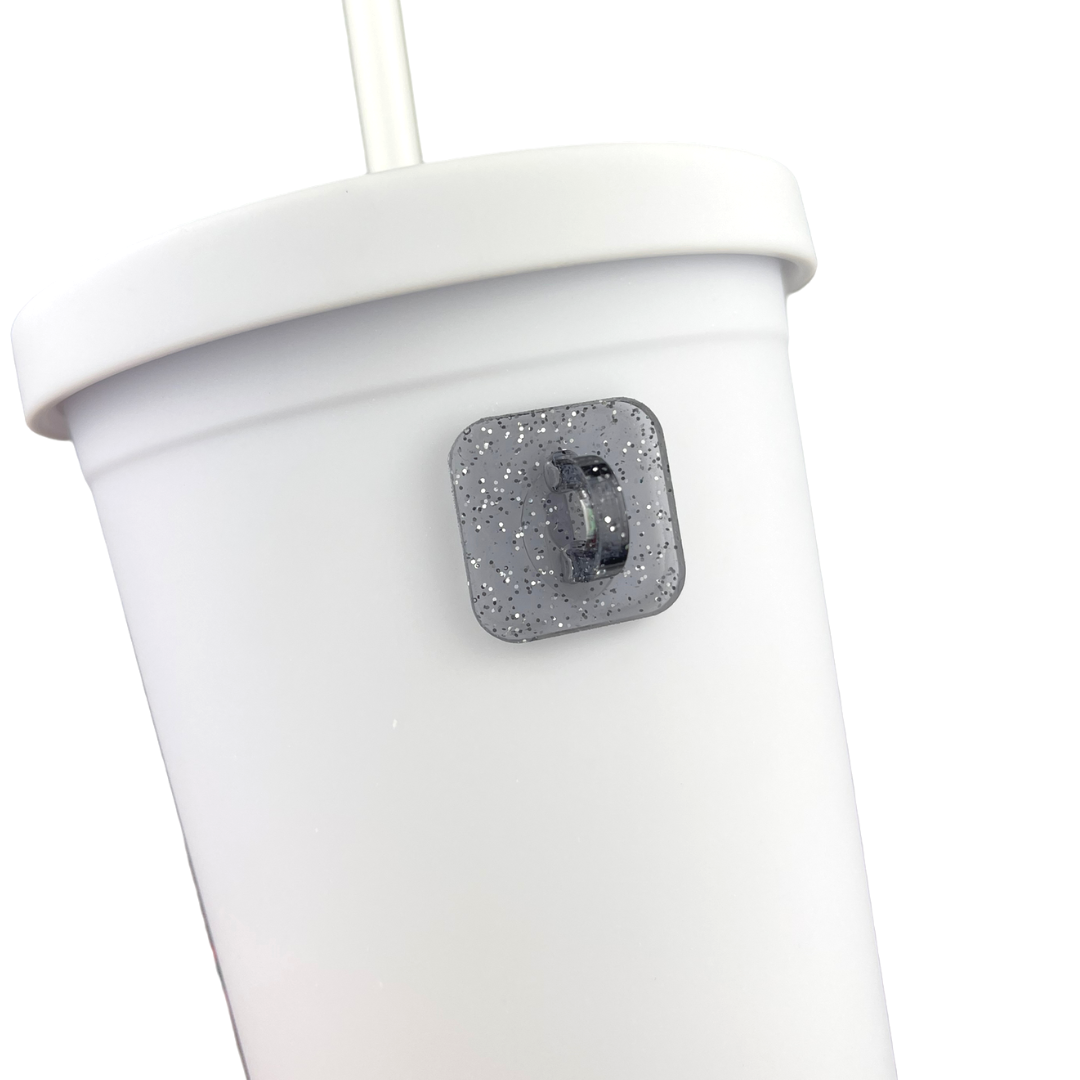 Grey Sparkle Square Water Bottle Hook