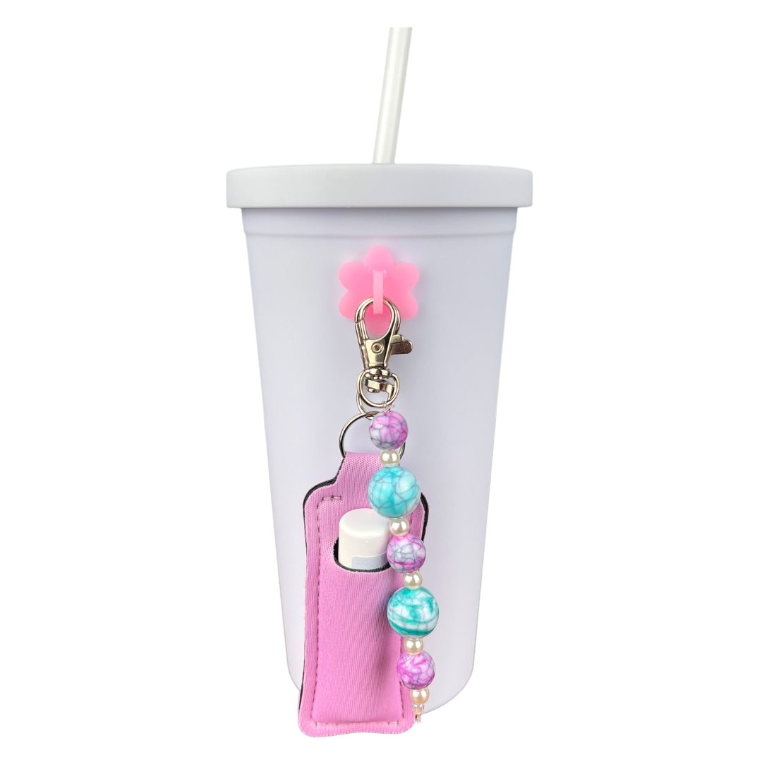 CharCharms Light Pink Flower Water Bottle Hook