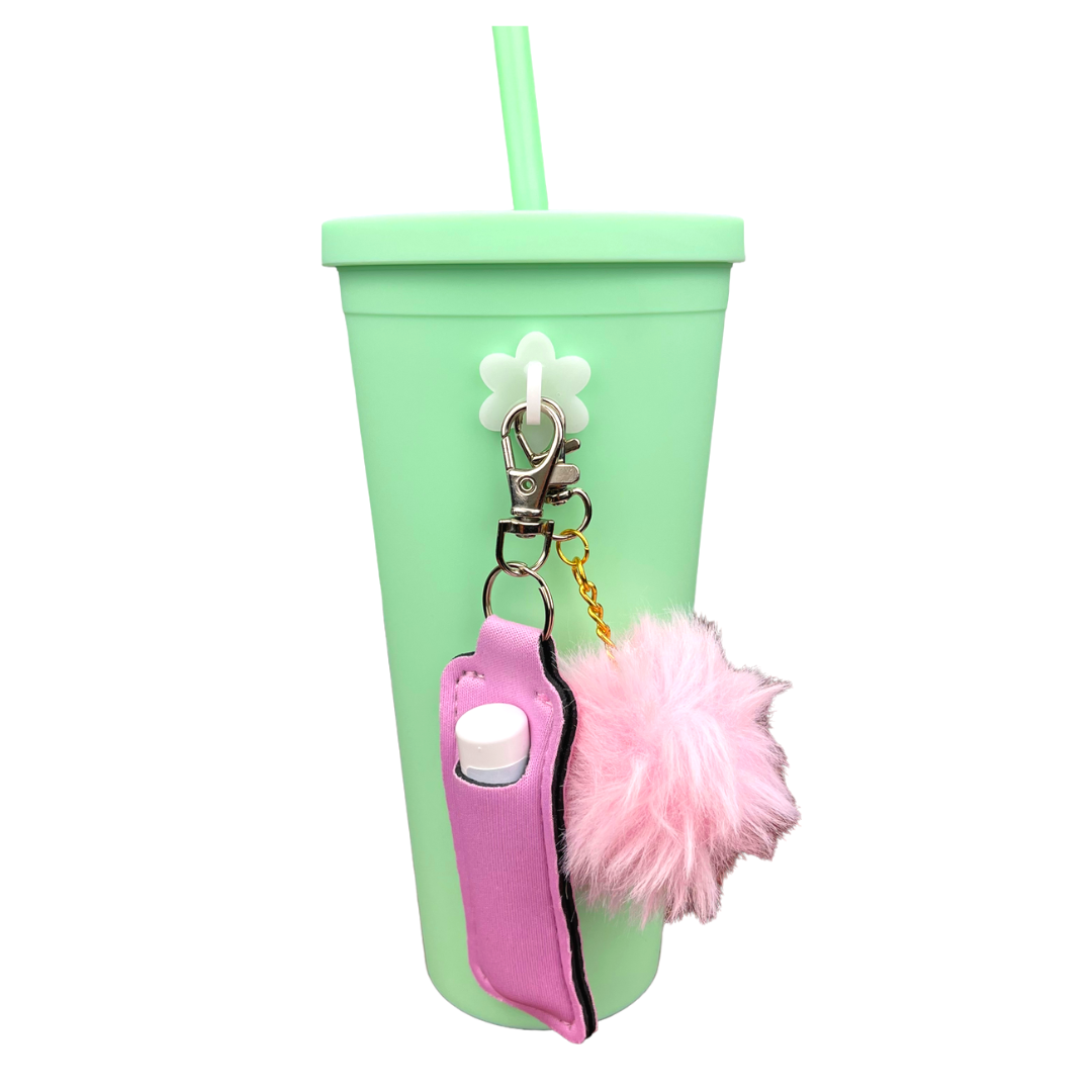 CharCharms White Flower Water Bottle Stick-On Hook
