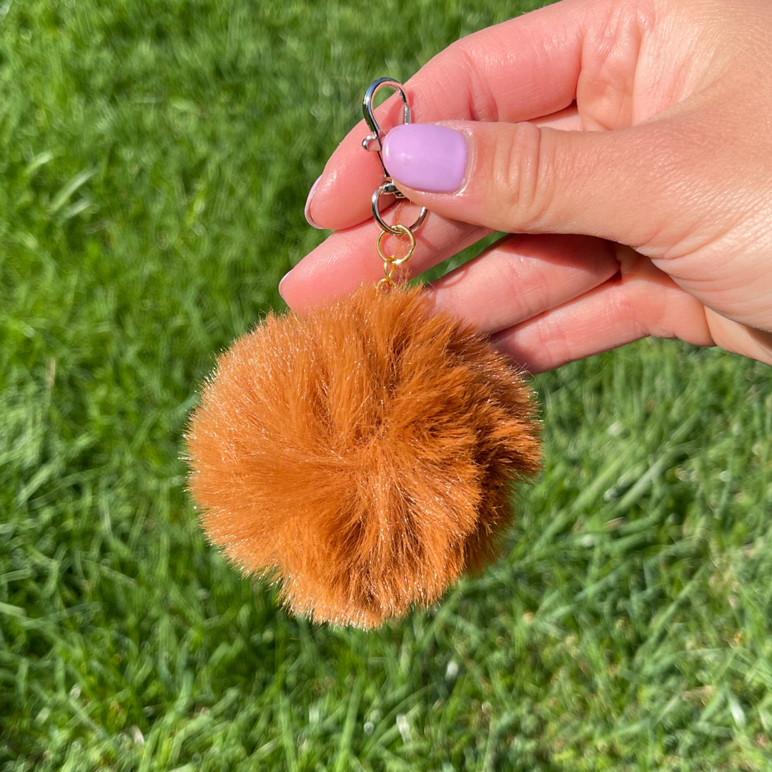 Brown PomPom Water Bottle Charm Accessories