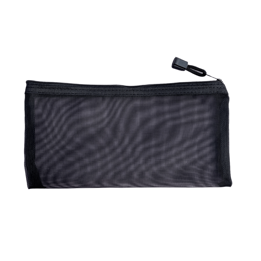 CharCharms Black Zippered Pouch, Case, Holder, Charm Holder, mesh Baggie