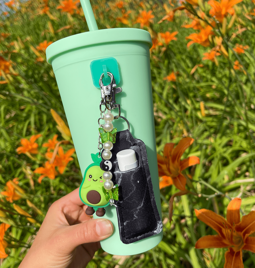 Black Marble Lip Gloss Holder | Chapstick Holder | CharCharms Accessories