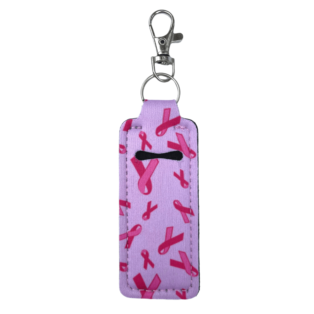 Breast Cancer Ribbon Chapstick Holder | Chapstick Holder | CharCharms Accessories