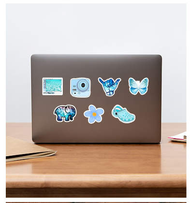 CharCharms Water Bottle Stickers, Water Bottle Sticker Pack, Cute Stickers
