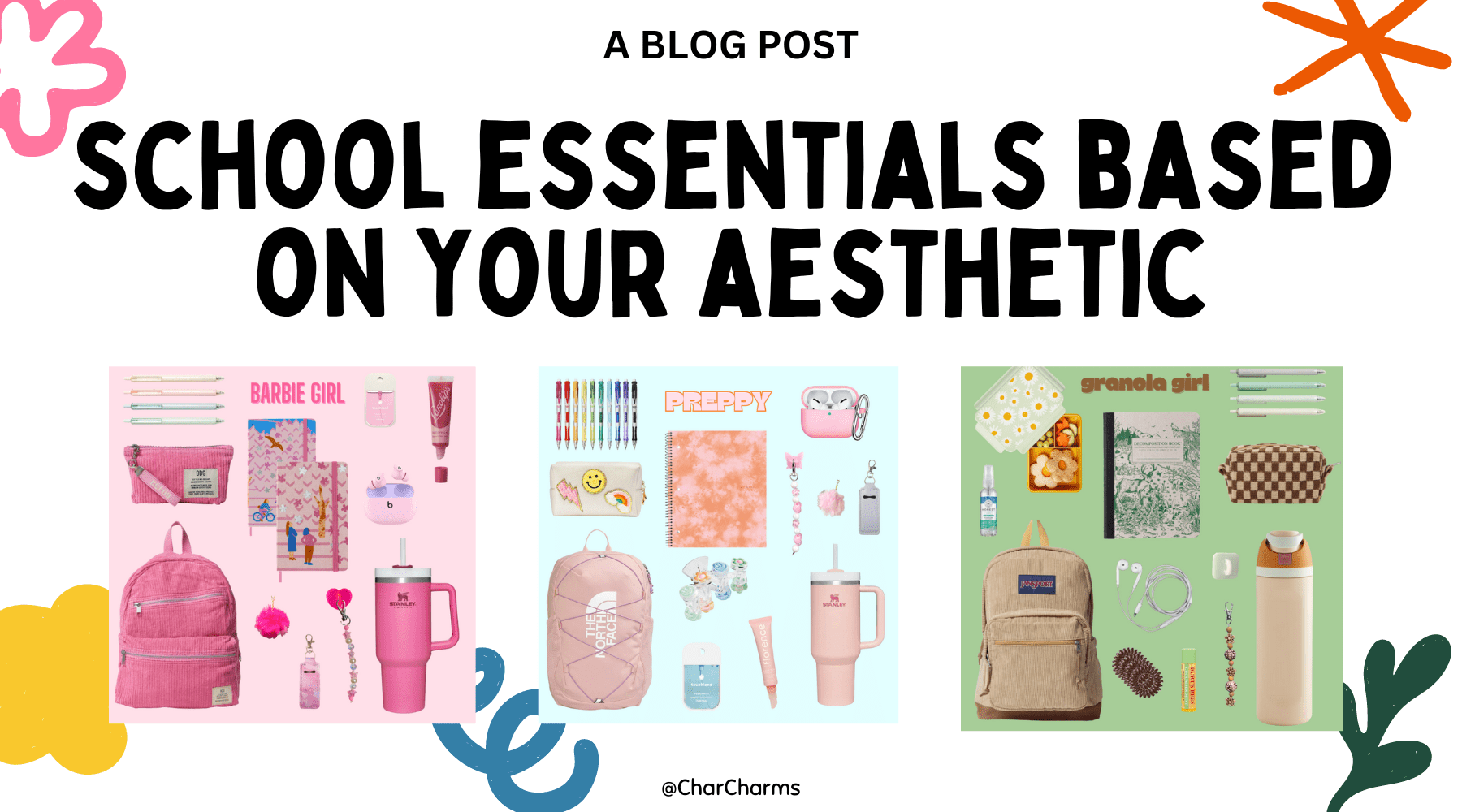 Your school essentials based on your aesthetic - CharCharms