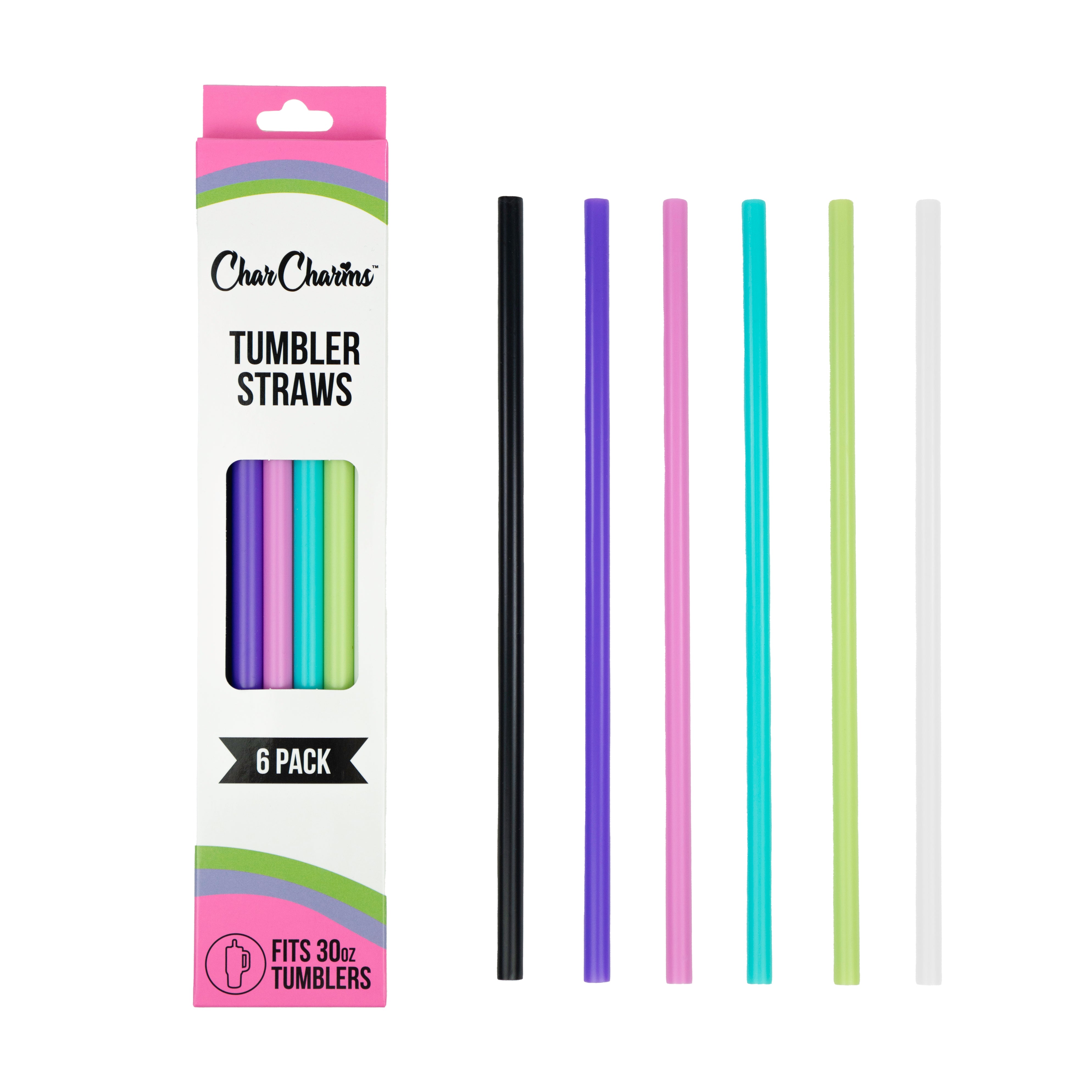 30oz Solid Colors Tumbler Straws