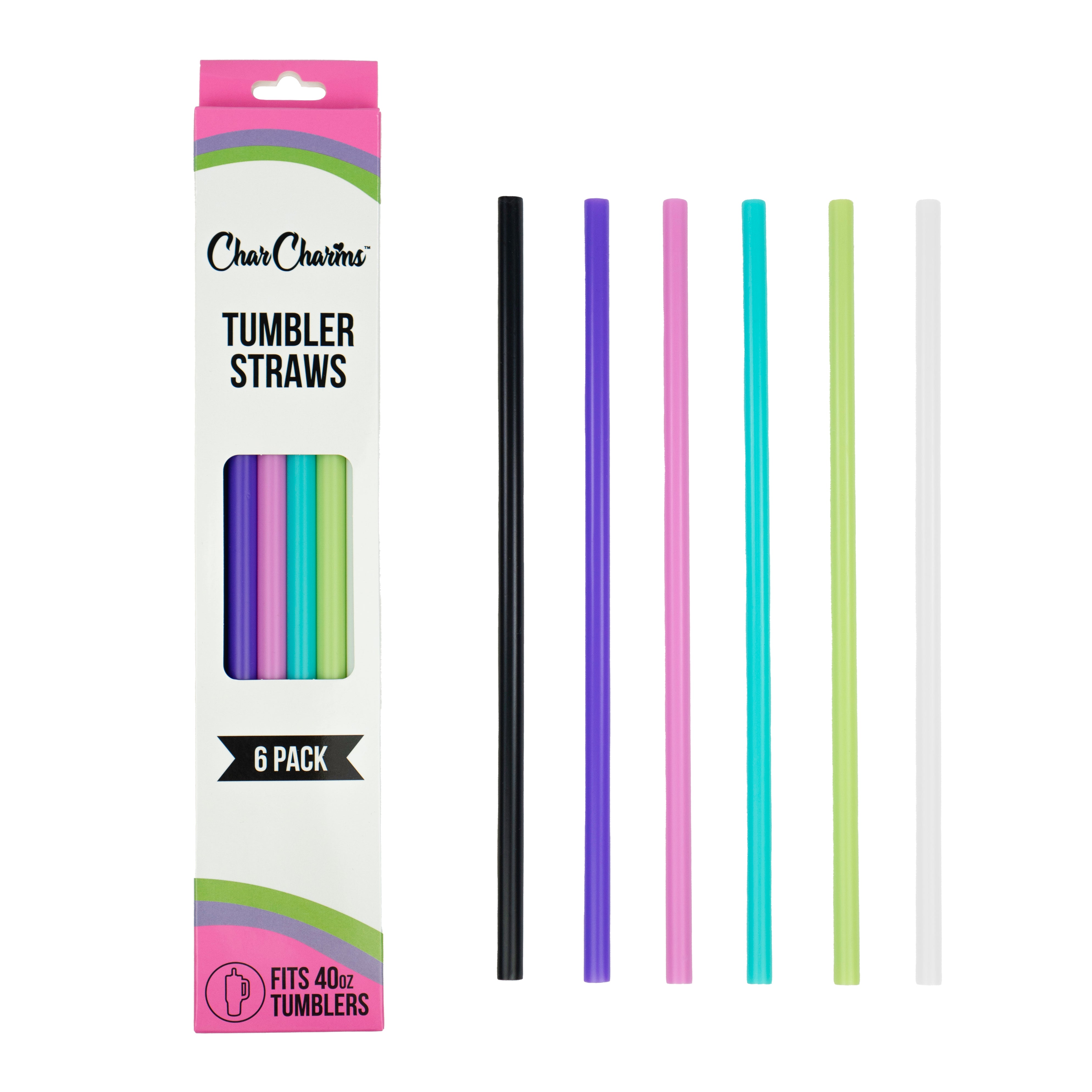 40oz Solid Colors Tumbler Straws