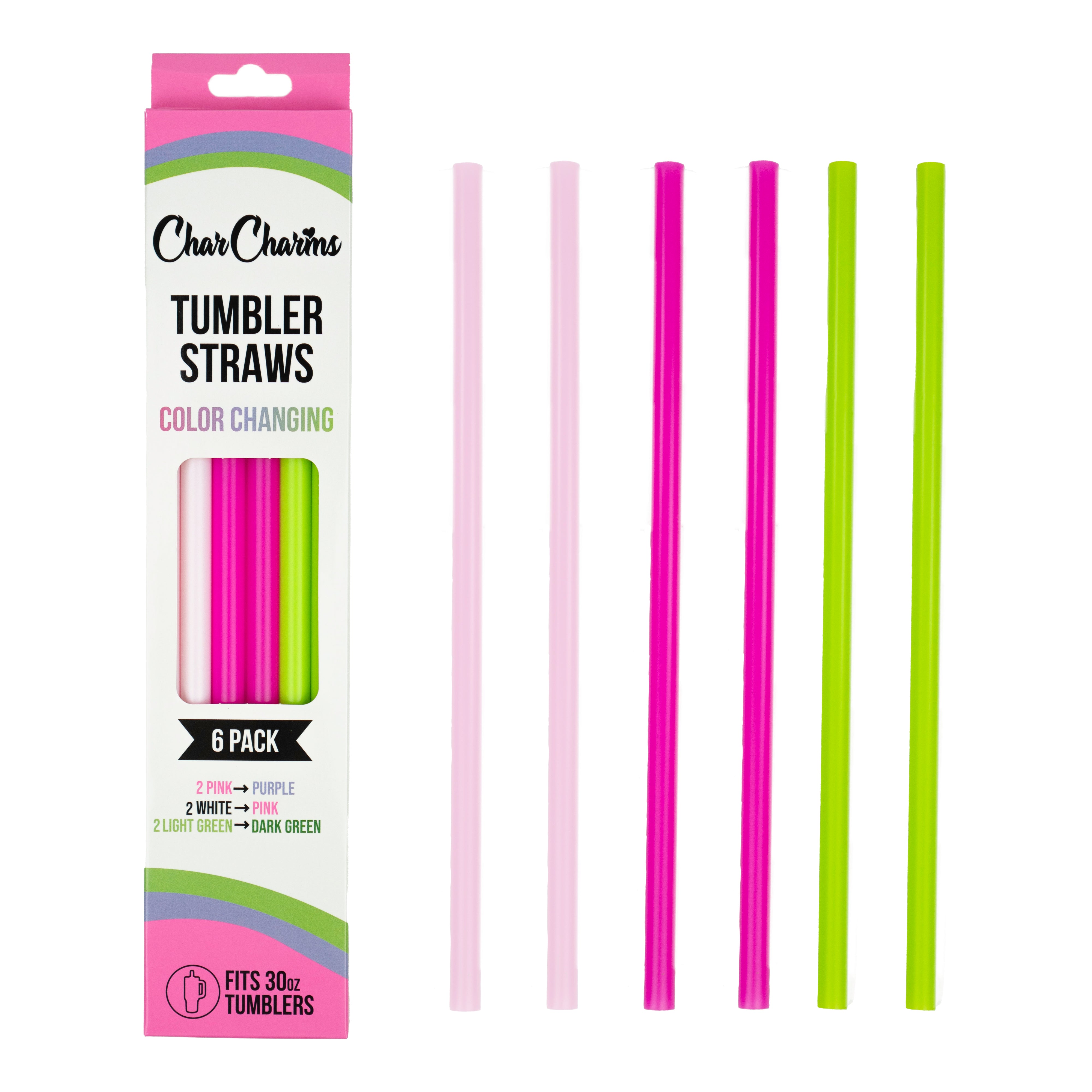 30oz Color-Changing Tumbler Straws