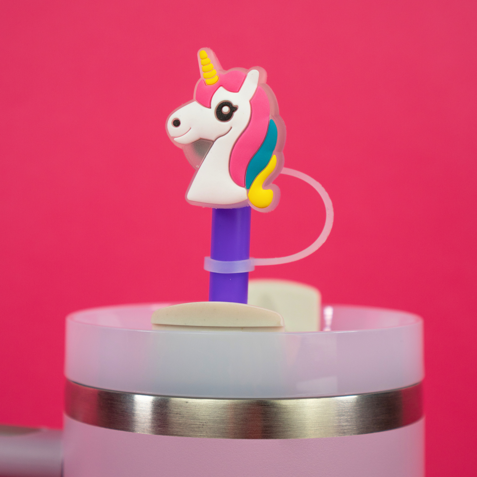 Luminous Unicorn Straw Topper (Lighted)