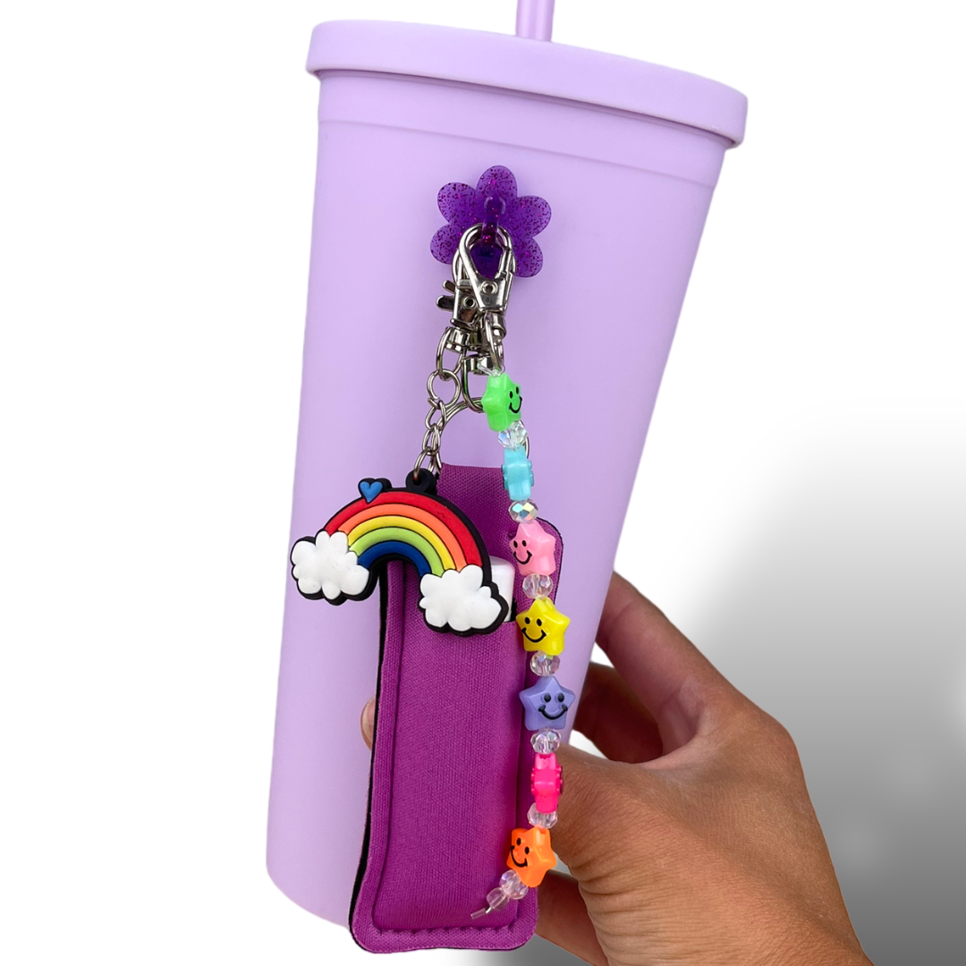 purple rainbow water bottle accessories