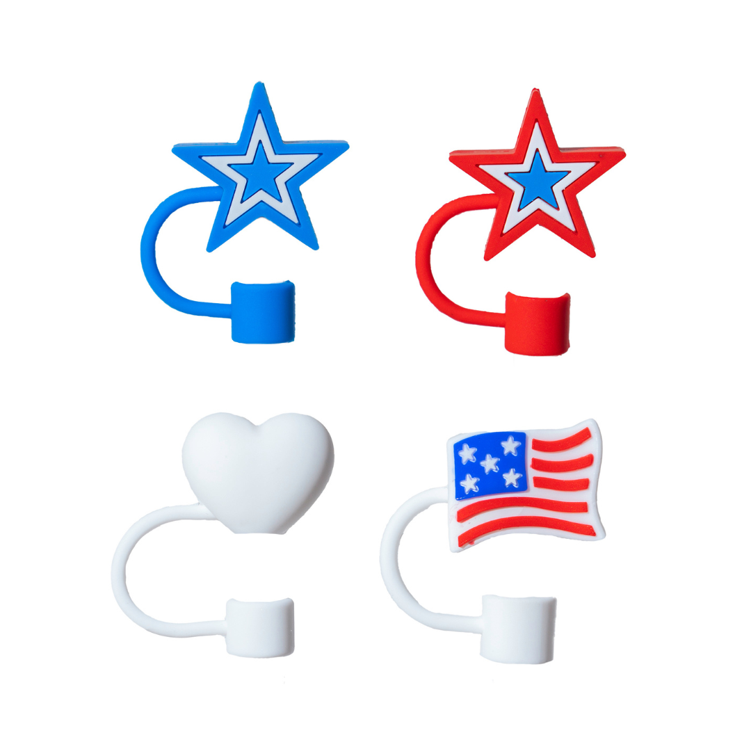 Liberty & Love Straw Topper 4-Pack